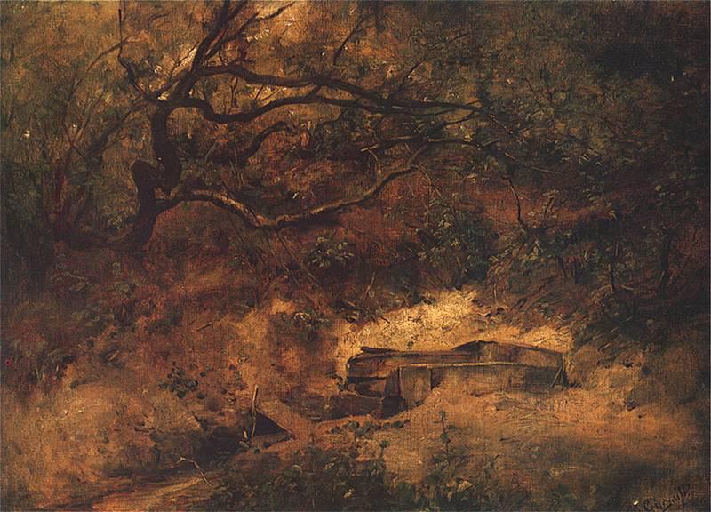 Maksymilian Gierymski Apple-tree over stream. oil painting picture